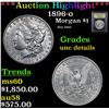 Image 1 : ***Auction Highlight*** 1896-o Morgan Dollar $1 Graded Unc Details By USCG (fc)