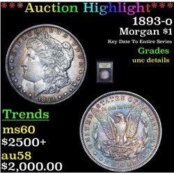 ***Auction Highlight*** 1893-o Morgan Dollar $1 Graded Unc Details By USCG (fc)