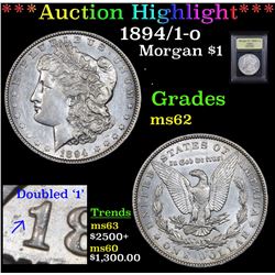 ***Auction Highlight*** 1894/1-o Morgan Dollar $1 Graded Select Unc By USCG (fc)