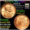 Image 1 : ***Auction Highlight*** 1922-d Lincoln Cent 1c Graded Choice+ Unc RD By USCG (fc)