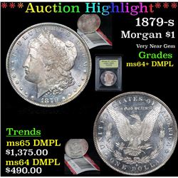 ***Auction Highlight*** 1879-s Morgan Dollar $1 Graded Choice Unc+ DMPL By USCG (fc)