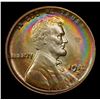 Image 2 : ***Auction Highlight*** 1917-d Rainbow Toned Lincoln Cent 1c Graded Select+ Unc BN By USCG (fc)