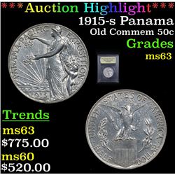 ***Auction Highlight*** 1915-s Panama Pacific Old Commem 50c 50c Graded Select Unc By USCG (fc)