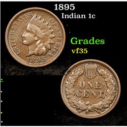 1895 Indian Cent 1c Grades vf++