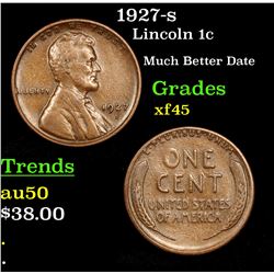 1927-s Lincoln Cent 1c Grades xf+
