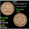 Image 1 : 1857 Flying Eagle Cent 1c Grades vf++