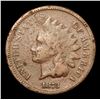 Image 2 : 1873 Open 3 Indian Cent 1c Grades vg+