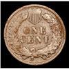 Image 3 : 1873 Open 3 Indian Cent 1c Grades vg+