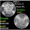 Image 1 : 1881-s Morgan Dollar $1 Grades GEM+ Unc