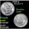 Image 1 : 1898-p Morgan Dollar $1 Grades GEM+ Unc