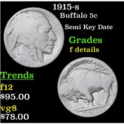 1915-s Buffalo Nickel 5c Grades f details