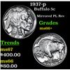 Image 1 : 1937-p Buffalo Nickel 5c Grades GEM++ Unc