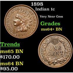 1898 Indian Cent 1c Grades Choice+ Unc BN