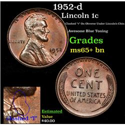 1952-d Lincoln Cent 1c Grades GEM+ Unc BN