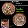 Image 1 : 1952-d Lincoln Cent 1c Grades GEM+ Unc BN