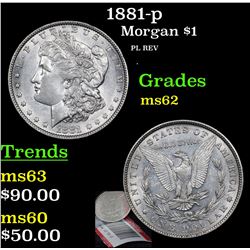 1881-p Morgan Dollar $1 Grades Select Unc