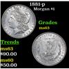 Image 1 : 1881-p Morgan Dollar $1 Grades Select Unc