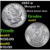 Image 1 : 1887-o Morgan Dollar $1 Grades Select Unc