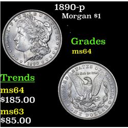 1890-p Morgan Dollar $1 Grades Choice Unc
