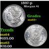 Image 1 : 1897-p Morgan Dollar $1 Grades Select+ Unc
