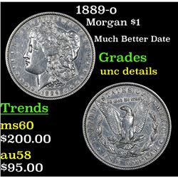 1889-o Morgan Dollar $1 Grades Unc Details
