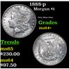 Image 1 : 1888-p Morgan Dollar $1 Grades Choice+ Unc