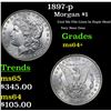Image 1 : 1897-p Morgan Dollar $1 Grades Choice+ Unc