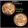 Image 1 : 1930-s Lincoln Cent 1c Grades Select Unc RB