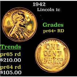 1942 Lincoln Cent 1c Grades Gem++ Proof Red