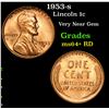 Image 1 : 1953-s Lincoln Cent 1c Grades Choice+ Unc RD