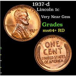 1937-d Lincoln Cent 1c Grades Choice+ Unc RD