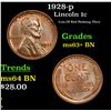 Image 1 : 1928-p Lincoln Cent 1c Grades Select+ Unc BN