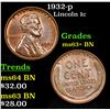 Image 1 : 1932-p Lincoln Cent 1c Grades Select+ Unc BN