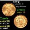 Image 1 : 1919-p Lincoln Cent 1c Grades Choice+ Unc RD