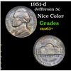 Image 1 : 1951-d Jefferson Nickel 5c Grades Select+ Unc