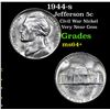 Image 1 : 1944-s Jefferson Nickel 5c Grades Choice+ Unc