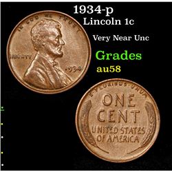 1934-p Lincoln Cent 1c Grades Choice AU/BU Slider