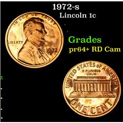 1972-s Lincoln Cent 1c Grades Gem ++ Proof Rd Cam