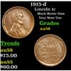 Image 1 : 1915-d Lincoln Cent 1c Grades Choice AU/BU Slider