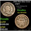 Image 1 : 1863 Not One Cent Civil War Token 1c Grades AU Details