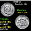 Image 1 : 1950-d Franklin Half Dollar 50c Grades Select Unc+ FBL