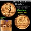 Image 1 : 1955-s Mint Error Lincoln Cent 1c Grades Choice+ Unc RD