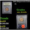 Image 1 : 1865 Shipwreck Coin Two Cent Piece 2c Grades Unc Details