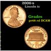 Image 1 : 2006-s Lincoln Cent 1c Grades Gem++ Proof Red Deep cameo