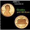 Image 1 : 1987-s Lincoln Cent 1c Grades Gem++ Proof Red Deep cameo