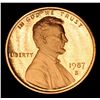 Image 2 : 1987-s Lincoln Cent 1c Grades Gem++ Proof Red Deep cameo