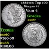 Image 1 : 1882-o/s Top 100 Morgan Dollar $1 Grades Choice AU/BU Slider+