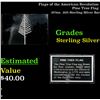 Image 1 : Flags of the American Pine Tree Flag .975oz. .925 Sterling Silver Bar Grades