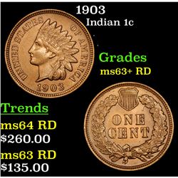 1903 Indian Cent 1c Grades select Unc+ rd