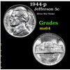 Image 1 : 1944-p Jefferson Nickel 5c Grades Gem Unc